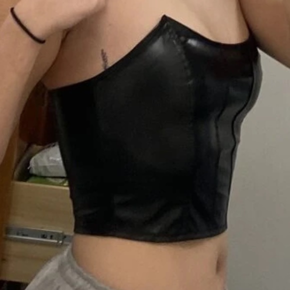 Dolls Kill Tops - Satin Bustier Crop-Top